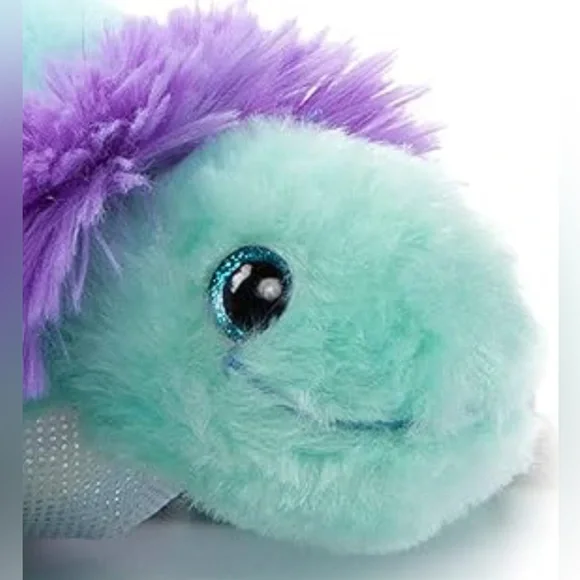 NEW THE PETTING ZOO 12” SEA TURTLE OMBRÉ RAINBOW PLUSH STUFFED TOY - Picture 5 of 9